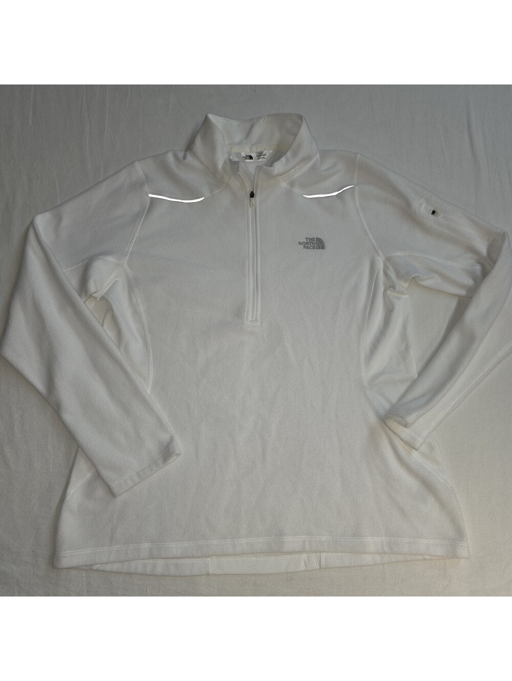 The North Face Women’s XL White 1/4 Zip Mock Neck Pullover Long Sleeve